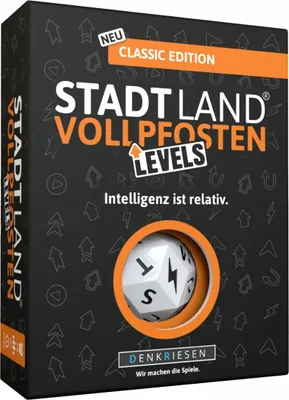 Produktbild von STADT LAND VOLLPFOSTEN® - Levels - CLASSIC EDITION - "Intelligenz ist relativ."