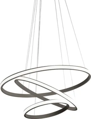 Zdjęcie produktu dla Iole S3 żyrandol LED 60 W, ściemnialny, 3 pierścienie z tytanowego aluminium, ciepłe światło 3000 K, 3000 lm, nowoczesny design