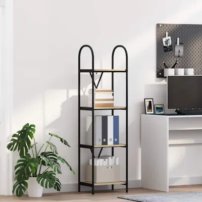 Produktbild von "Schlussverkauf" Bücherregal rechteckig - 1 pc - Büroregal mit Stauraum - Sonoma-Eiche 40x30x146 cm Holzwerkstoff  C12295