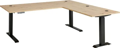 Produktbild von Furniture24 Elektrischer Schreibtisch Brego 76 Bürotisch höhenverstellbar 160 x 64-129 x 77 cm Eckschreibtisch