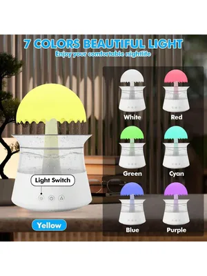 Produktbild von 450ml Regenwolken Luftbefeuchter Humidifier mit 7 Farben Aroma Diffuser Luftbefeuchter für Schlafzimmer