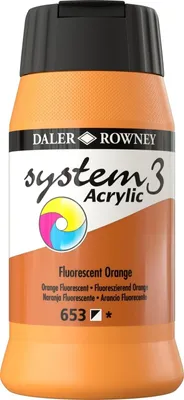 Immagine prodotto di Daler Rowney System3 Vernice Acrilica Arancione Fluorescente 500 ml 1 pz