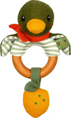 Produktbild von Holz-Ringrassel Ente - Little Wonder