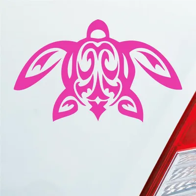 Produktbild von Auto Aufkleber Schildkröte Turtle Schildi Kröte Tribal 12x7 cm Pink Sticker Heckscheibenaufkleber