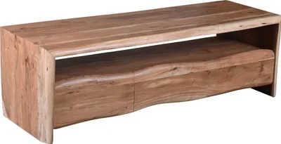 Produktbild von SIT Möbel TV-Lowboard aus Akazie natur | mit Baumkante | 3 Schubladen und 1 offenes Fach | B 146 x T 50 x H 46 cm | 13015-01 | Serie ALBERA