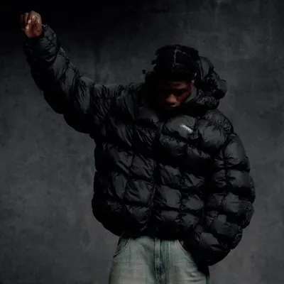 Produktbild von Jacke Karl Kani Sport Patch Square Quilted Puffer Jacket Black, Größe: L