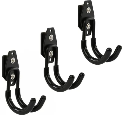 Produktbild von Set 3 Stck. Werkzeughaken von BOTLE für Qbrick Koffer-System für Elektrowerkzeuge, U-förmig 7cm, stabil mit PVC-Ummantelung, für Garage, Schuppen, Haken für Kleide und Farbrolle, Doppelhaken, Tragkraft bis 40 kg