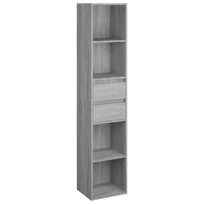 Image de vidaXL Bibliothèque Gris Sonoma 36x30x171 cm Bois composite