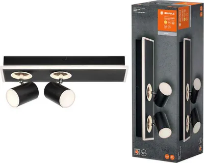 Imagen del producto de Lámpara LED De Techo Aplique Decoración 2 Bombilla Mars Negro 29W 3100lm