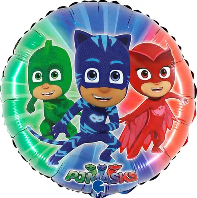 Obrázok produktu pre PJ Masks - Fóliový balónik - okrúhly - 44 cm