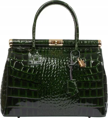 Produktbild von Italienische Damentasche Vera Pelle Naturleder Grün Shopper