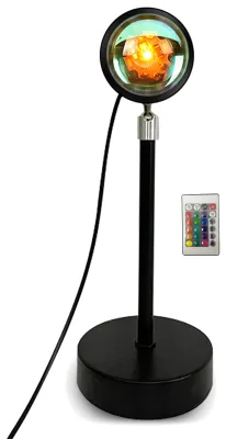 Obrázek produktu pro Projektorová lampa pro vytvoření atmosféry, 16 barev, otočná o 180°, s dálkovým ovládáním, RGB projekční světlo do ložnice
