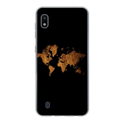 Produktbild von MuchoWow® Handyhülle Schutzhülle Hülle für Samsung Galaxy A10 Weltkarte - Schilf - Karte Silikon Softcase Handy Hülle - Schutzhülle