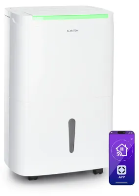 Produktbild von Klarstein DryFy Connect 30L Smart Luftentfeuchter, WiFi App-Steuerung, 30L/Tag, 5L Tank, Timer, Elektrischer Entfeuchter, Raumluftentfeuchter für 25-30m², Trocknungsgerät, Weiß