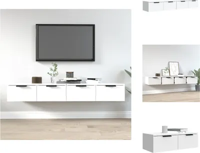 Produktbild von vidaXL Wandschränke 2 Stk. Weiß 68x30x20 cm Holzwerkstoff - Wandregale