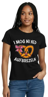 Produktbild von Spreadshirt I Mog Mi Ned Aufbrezeln Dirndl Ersatz Frauen T-Shirt, XXL, Schwarz