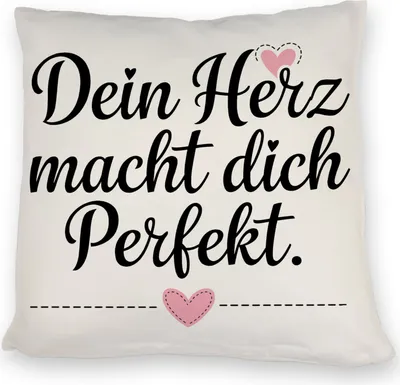 Produktbild von Dein Herz macht dich perfekt Kissen