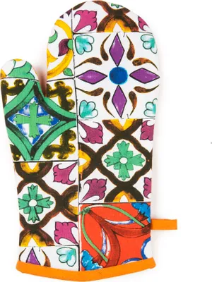 Image de Excelsa gant de four Lisbona coton 32x18 cm multicolore