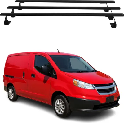 Image de 2009-2020 Nissan NV200 Barres transversales de coffre Métal noir 3 Pcs