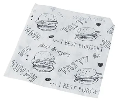 Produktbild von Hamburger-Tüten Kraftpapier 13 cm x 13 cm weiss