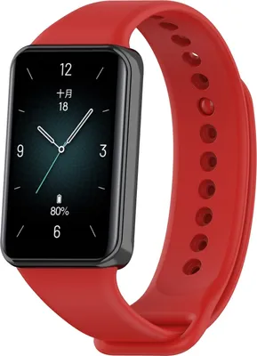 Produktbild von Für Honor Band 9 hochwertiges TPU Solid Color Watch Ersatz Arm Band Rot