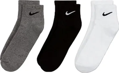 Produktbild von 3 Paar Nike Socken Herren Damen SX7677 - Farbe: weiß grau schwarz - Größe: 38-42