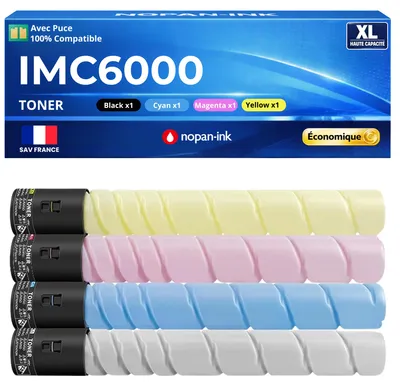 Pack 4 Toners IMC6000 compatible pour Xerox Noir Cyan Magenta Jaune 33000 p - image principale