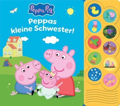 Produktbild von Peppa Pig - Peppas kleine Schwester! - Interaktives Pappbilderbuch mit 10 lustigen Geräuschen