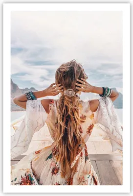 Produktbild von Poster - Poster ohne Rahmen - Frau Boot Rücken - 61x91,5 cm - Wand Bild - Wanddeko - Wandbilder - Kunstposter - Wandposter - Bilder - Kunstdruck - Wanddekoration - Wandbild - P2XPA61x91-5059