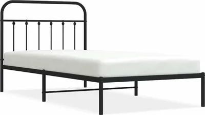 Obrázek produktu pro vidaXL Postel s čelem kovová černá 100x200 cm