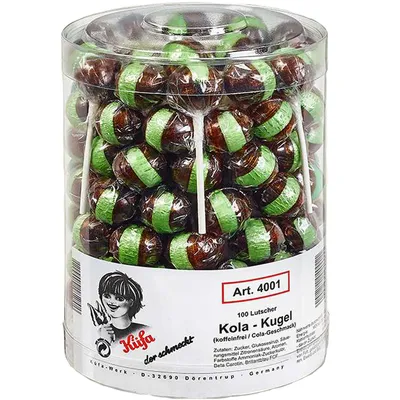 Obrázok produktu pre Küfa Lolly Cola guľôčkové lízatko s príchuťou coly 100 ks 1800g