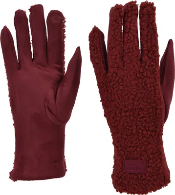 Produktbild von styleBREAKER Damen Touchscreen Handschuhe mit Teddyplüsch | Weiche warme Winter Fingerhandschuhe | Kuscheliger Smartphone Handschuh in vielen Farben