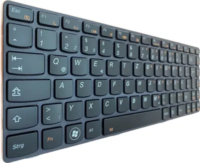 Produktbild von Schwarz - DE Tastatur Keyboard mit Beleuchtung kompatibel für Lenovo Ideapad Y480