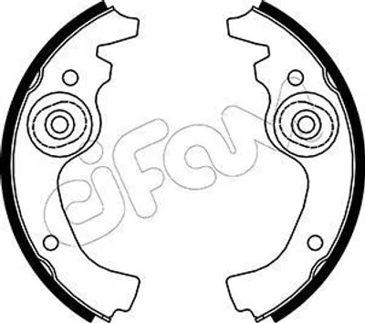 Produktbild von CIFAM Bremsbackensatz Trommelbremse für FIAT 500 Limousine 170,0mm 153-055