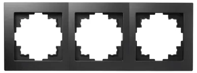 Produktbild von 2505 Levina Rahmen 3er schwarz 223*81mm für Schalter Serien Einsätze