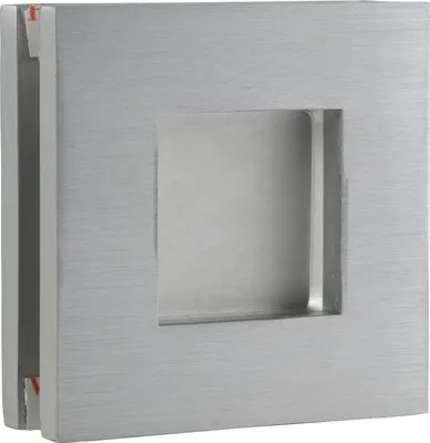 Produktbild von Schiebetürmuschelpaar 6405 für Glas, eckig, Glasstärke 8 - 10 mm,silber eloxiert