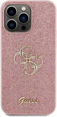 Produktbild von Guess GUHCP15XHG4SGP iPhone 15 Pro Max 6,7  rosa/rosa Hardcase Glitter Script Big 4G Handyhülle