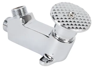 Fußpedal-Wasserhahnventil aus Messing, berührungslos, rund