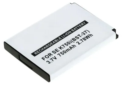 Produktbild von subtel 1x Akku für Mobilfunk Kompatibel mit Sony Ericsson W810i, K750i, W800i, Kompatibel mit Sony BST-37 - (750mAh, 3.7V)