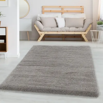 Produktbild von Weicher Hochflor-Teppich mit dichter Struktur - gemütliches Wohnaccessoire für moderne Räume, Größe: 240 x 340 cm, Farbe: Beige