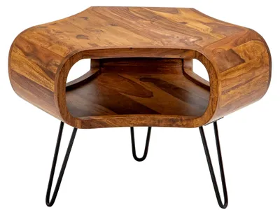 Produktbild von Couchtisch aus Sheeshamholz mit Haipin-Beinen 70cm