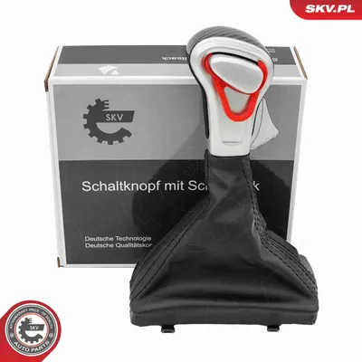 Produktbild von ESEN SKV Schaltknauf Schalthebelknauf Schwarz Synthetikleder Kunststoff für AUDI A4 Avant (8K5, B8) A3 Sportback (8PA) A6 Avant (4F5, C6) Q5 (8RB)