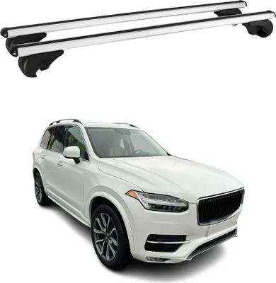 Image de Barres de toit Transversales pour Volvo XC90 2015-2020 Aluminium Argent