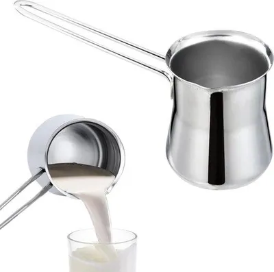 Immagine prodotto di Caffettiera tradizionale turca da 450 ml - Caffettiera per macchine da caffè - Contenitore per la preparazione del latte - Miscela base per caffè greco-arabo - Miscela base per caffè turco