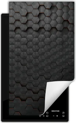 Produktbild von DarHaus Herdabdeckplatte 1 teilig 30x52 cm Anti Rutsch Matte Aufrollbar, grau 3D