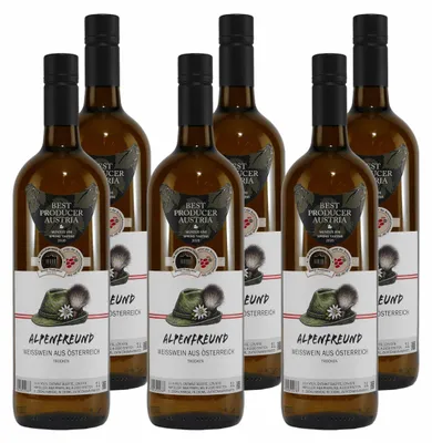 Produktbild von Alpenfreund Weisswein -trocken- (6 x 1,0L)
