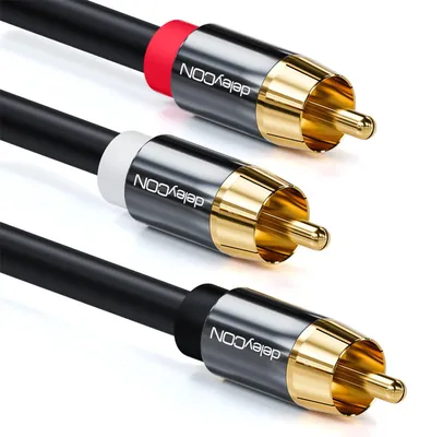 Immagine prodotto di deleyCON MK3443, RCA, maschio, 2 x RCA, maschio, 5 metri, nero
