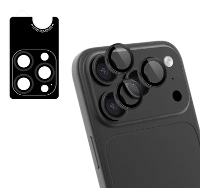 Image de Protection en verre pour appareil photo, lot de 2, pour iPhone 18 Pro (Max) - Noir