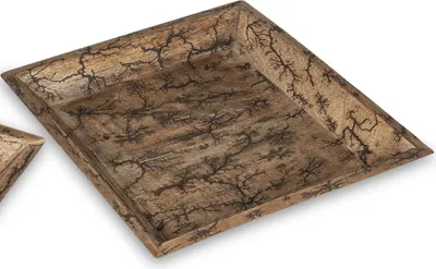 Produktbild von Dekorative Holzschale Tablett Schale Braun aus Mango Holz 30x30 cm