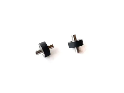 Image de Roulettes de rechange pour tête de brosse adaptées aux modèles Kärcher VC3 Premium, LG A9K Cord Zero thikQ, LG A9T-ULTRA1C optimisées, avec roulement, caoutchoutées